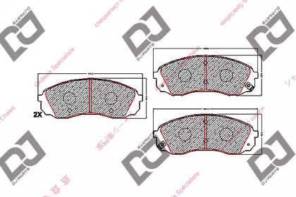 Комплект тормозных колодок DJ PARTS BP1599